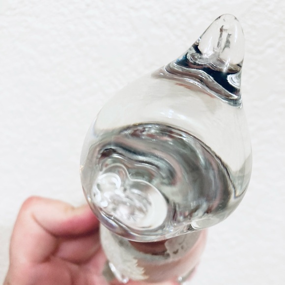 Vintage Viking Rainbow Glass MCM Crystal Cat Figure 5.75” Paperweight Figurine - Picture 8 of 9